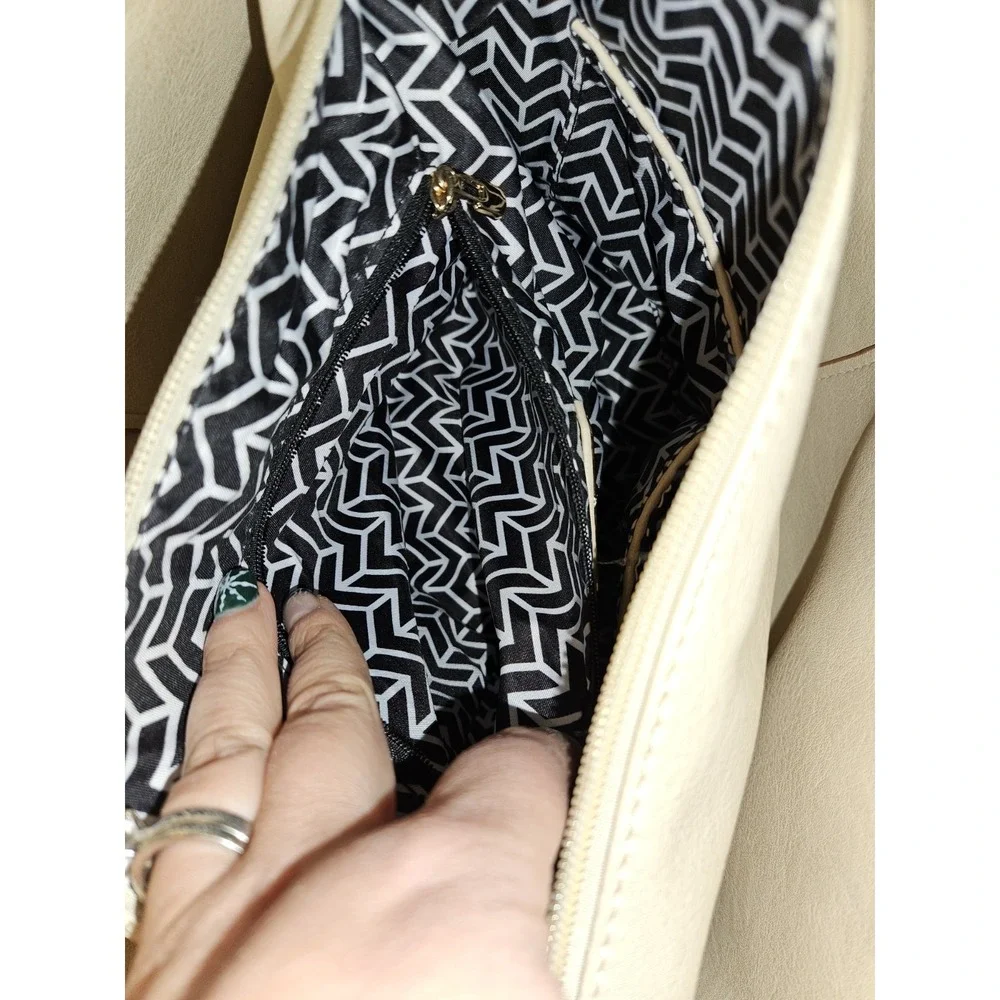 Madison West Elle Tote Vegan Leather - Peach with removable inner bag‎